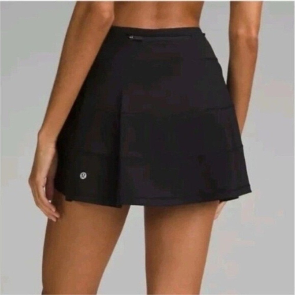 Lululemon Pace Rival Skirt Skort Sz 10 Black Pickleball Tennis Golf Run